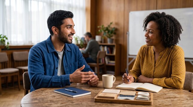 Career mentor supports newcomer interview confidence