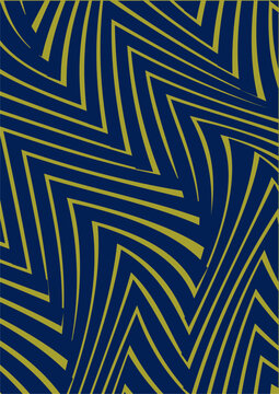 Abstract geometric seamless pattern background featuring gold and navy blue chevron zigzag lines. Perfect for modern jersey, sportswear, fabric print, wallpaper, and background design