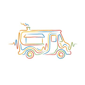 Ambulance van illustration with heartbeat line animation for medical emergency design
