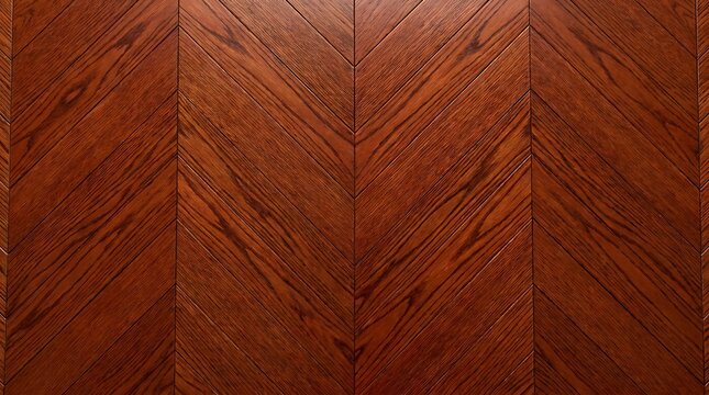 Rich dark brown hardwood flooring features a classic herringbone pattern layout with high quality wood grain details captured in a top down flat lay view