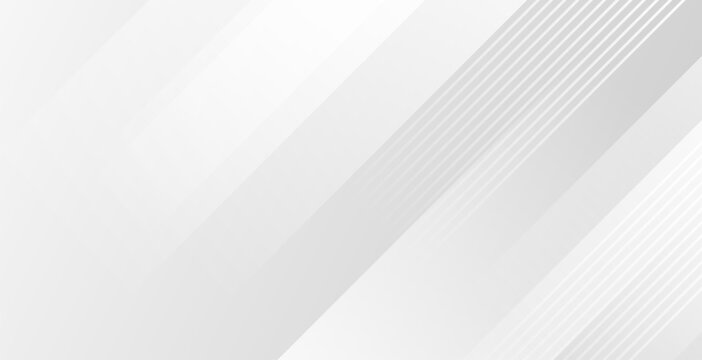 Abstract white and gray vector background with diagonal lines and subtle geometric shapes for design