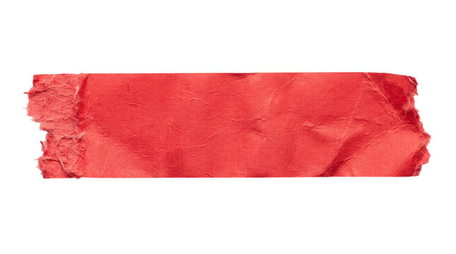 Abstract red watercolor brushstroke isolated on a black background with rough edges