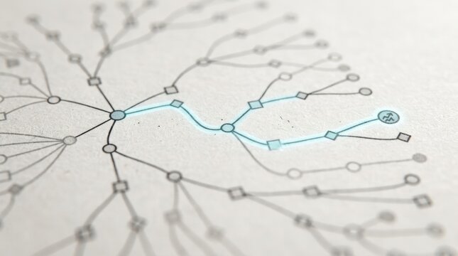 case study research business analysis problem solving Abstract network diagram with nodes and connecting lines on textured paper