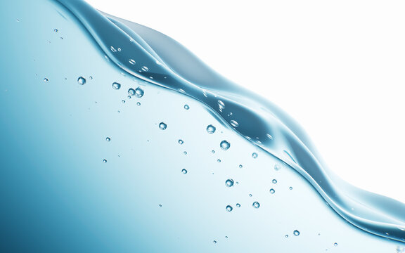 Flowing water surface background, 3d rendering.