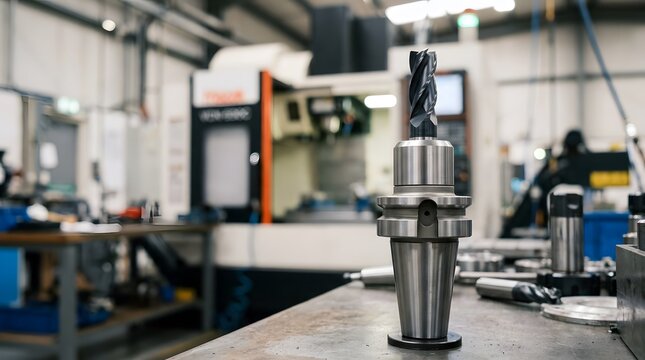 precision shrink fit tool holder securing a cutting tool for cnc machining accuracy, vibration control and professional metalworking