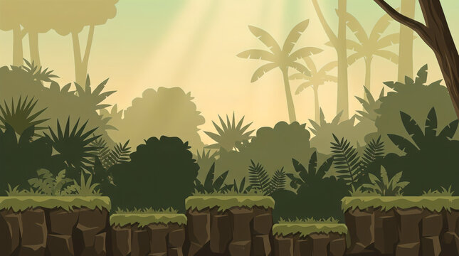 Jungle platformer background
