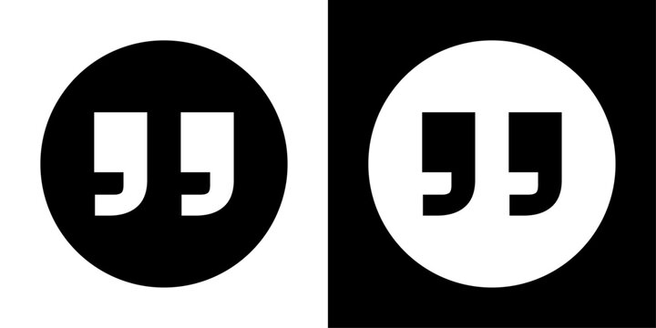 Quote right icon in circle, for blockquote, testimonials, and citation apps