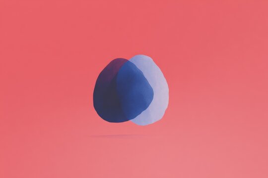 A blue and white circle on a pink background creating a vivid contrast between the two colors. the blue circle is the focal point of the with the pink background providing a subtle backdrop.