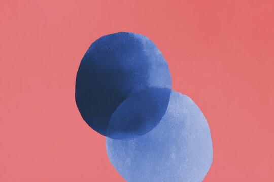 A blue sphere on a pink background creating a vivid contrast between the two colors. the sphere is the focal point of the with the pink background providing a subtle backdrop.