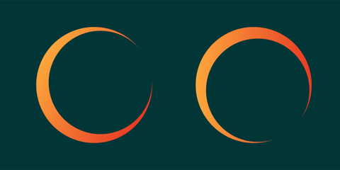 Background geometric shapes circle crescent moon gradient color. Moon flat banner design eps 10 © AFZAL