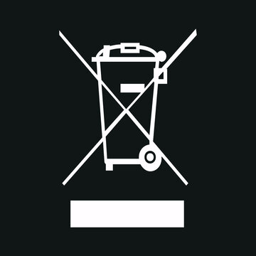 WEEE Symbol Crossed Out Wheelie Bin Recycling Icon for Electronic Waste Disposal