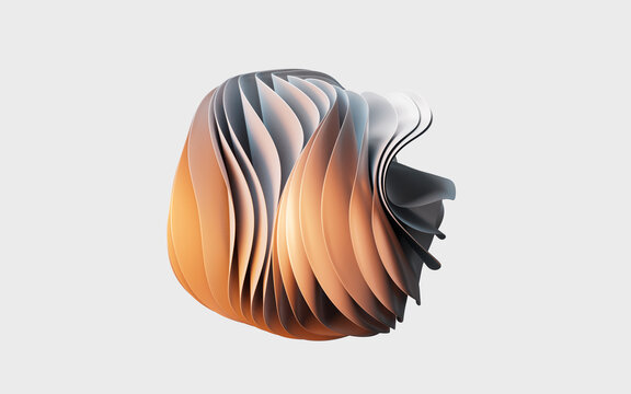 Flowing multilayer cloth background, 3d rendering.