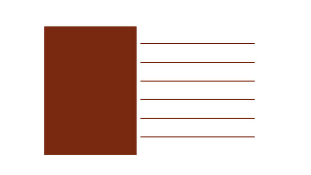 Brown rectangle with horizontal lines on white background brown block rectangle shape graphic design abstract background minimalist design element template rectangle composition