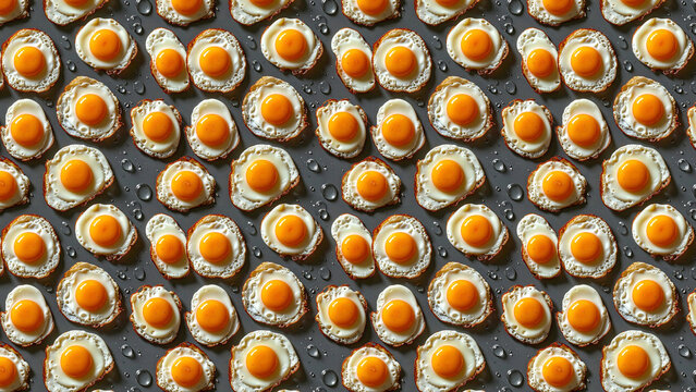 A collection of eggs in a patterned arrangement