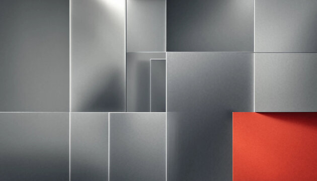 Abstract geometric composition with grey panels