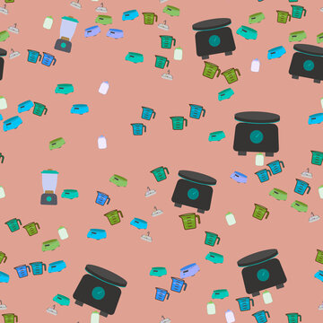 Kitchen Utensils Seamless Pattern