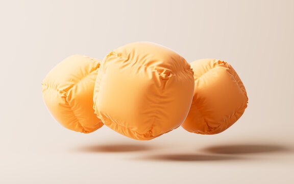 Inflatable soft balloon ball, 3d rendering.