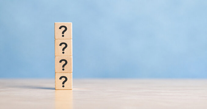 Question mark, questions, problems and root cause analysis, solutions, confused, thinking, brainstorming or problem solving, making decision, finding answer. FAQ frequently asked questions, answers.