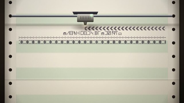 Dot Matrix Printer Banner Retro Print Reveal