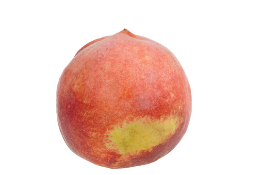 Peaches on a white background