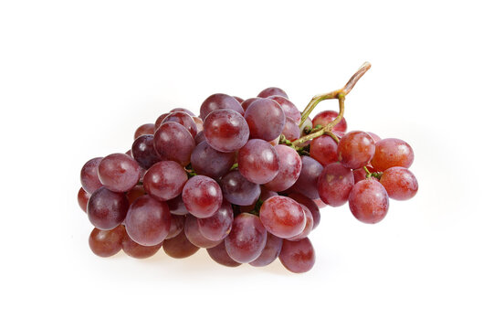 Grapes are very fresh on a white background.