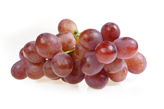 Grapes are very fresh on a white background.