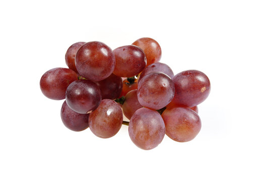 Grapes are very fresh on a white background.