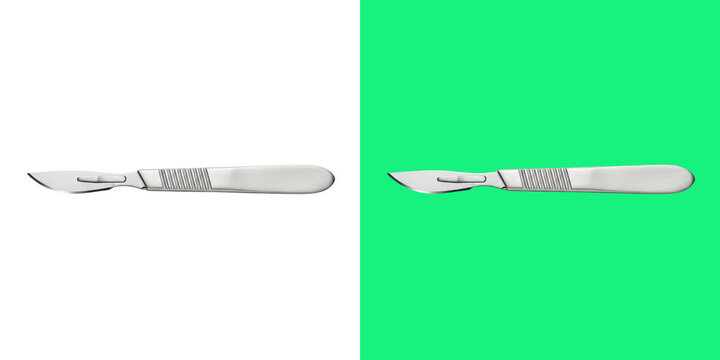 Metal surgical scalpel