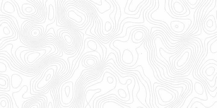 White abstract wave paper spiral area world topography map curved reliefs design. geographic contour map elevation mapping artwork with soft grey lines wallpaper background.
