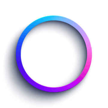 Vibrant Geometric Circle Icon on Transparent Background