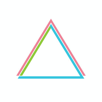 Vibrant Isosceles Triangle Icon Isolated on Transparent Background