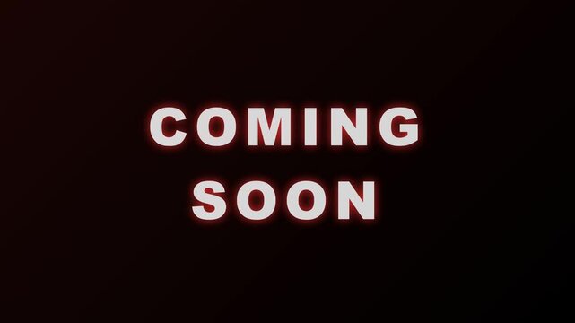 COMING SOON Futuristic Typography Digital Animation