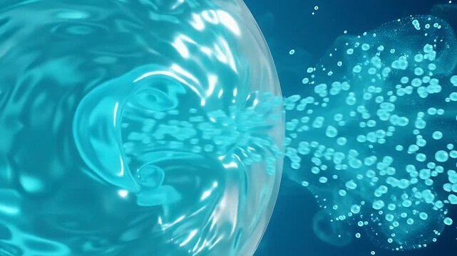 Osmotic Ingress Cyan Moisture Mist Absorption and Cell Permeability