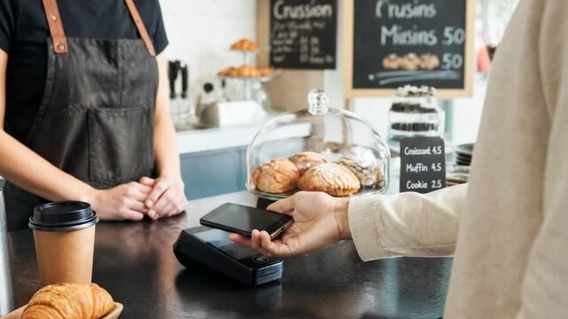 Contactless Mobile Payment via Smartphone at Bakery Counter with NFC Technology