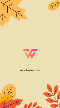 Autumn Tree Leaves Logo Intro Vertical