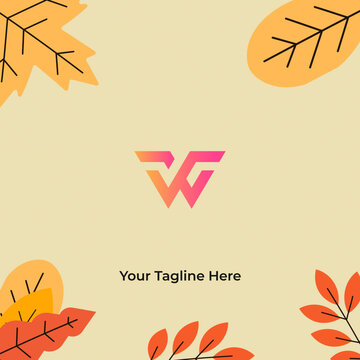 Autumn Tree Leaves Logo Intro Square
