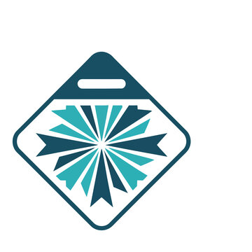 Abstract geometric snowflake logo