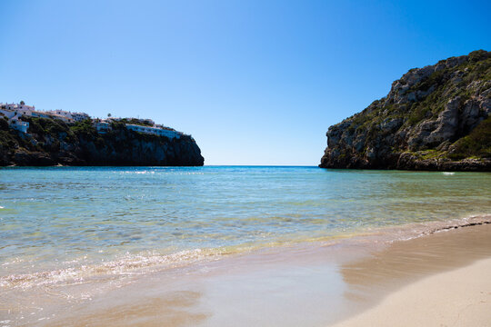 Cala pi beach turquoise water and cliffs in majorca