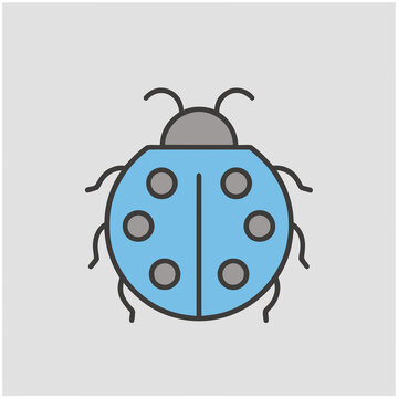 Blue ladybug illustration