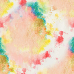 Fototapeta premium Tie Dye Seamless Swirl. Blue Tie Dye. Rainbow Tie Dye. Grunge Rainbow Pattern. Multi Color Swirl Background. Seamless Vector Background. Swirl Repeat. 1960 Bright Texture. Spiral Tiedye Music.