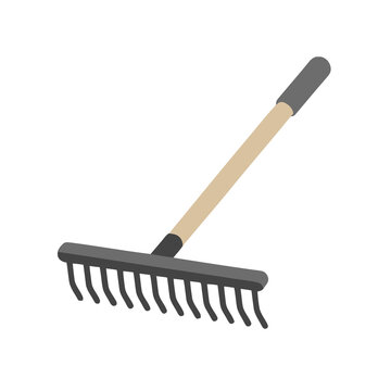 Garden rake isolated on transparent background