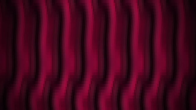Abstract Dark Red Crimson Pixelated Wavy Curtain Motion Loop