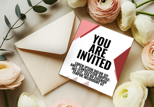 Invitation Card Mockup