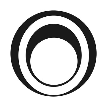 Abstract Concentric Circles Monogram Logo Minimalist O Initial Vector