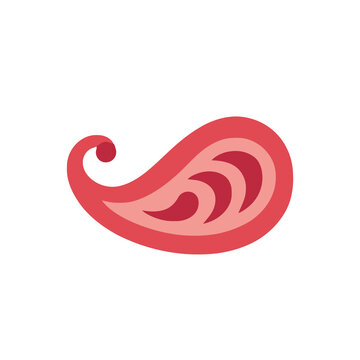 Red paisley design element