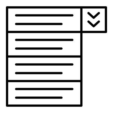 Drop down menu Icon