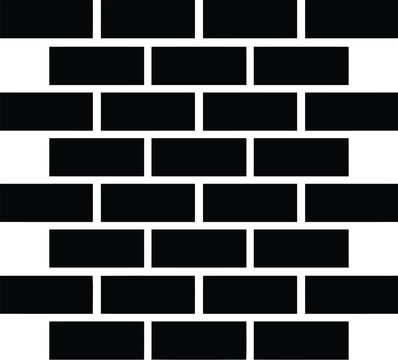 Brick wall pattern with staggered layout