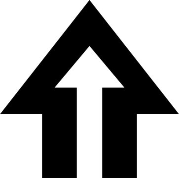 Arrow up black swipe icon button, export symbol, scroll, send pictogram for ui, app, social media design