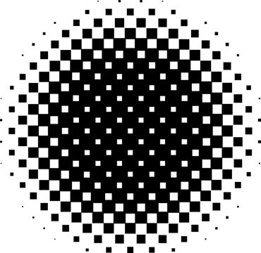 Halftone Dotted circles rounded gradient dots grunge, commics decoration, spray effect, dot pop ar