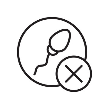 Male infertility azoospermia symbol icon